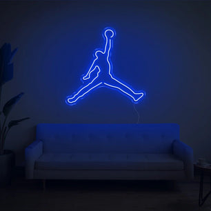 Air Jordan Blue Neon Sign