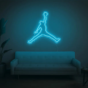 Air Jordan Blue Neon Sign