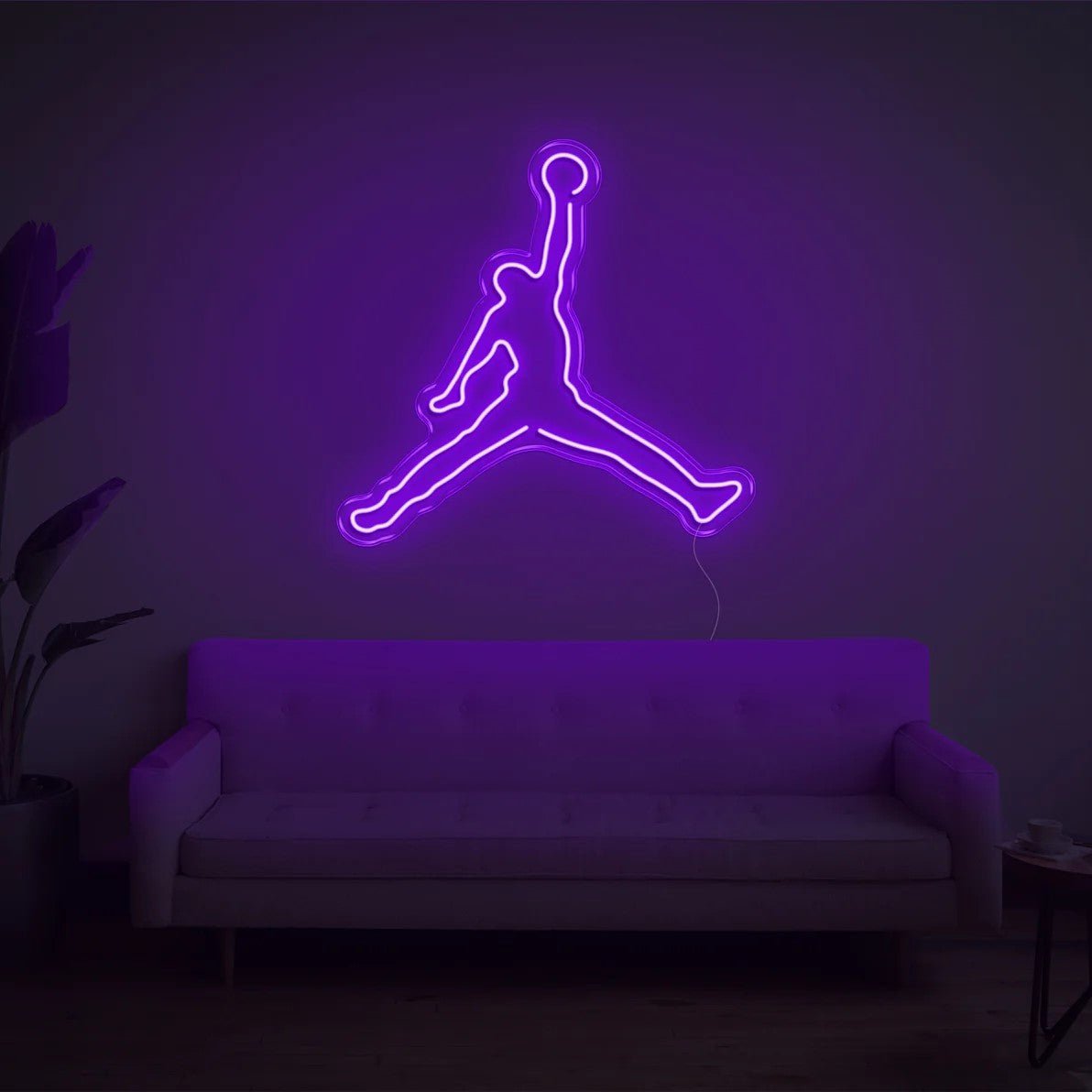 Air Jordan Purple Neon Sign