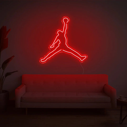 Air Jordan Neon Sign - Michael Jordan Neon Red Neon Sign