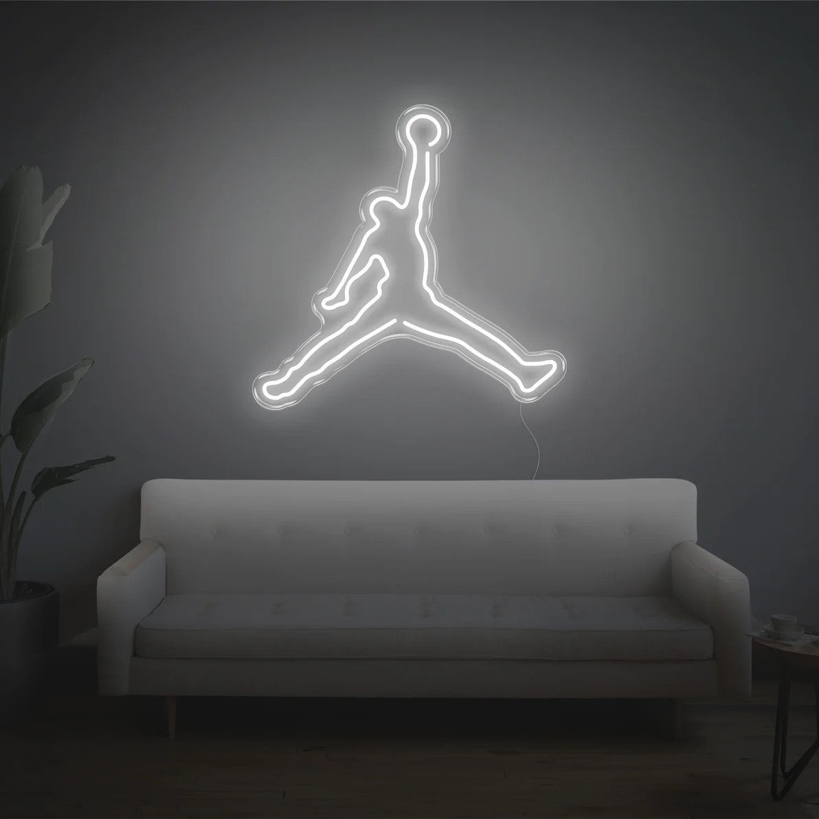 Air Jordan White Neon Sign