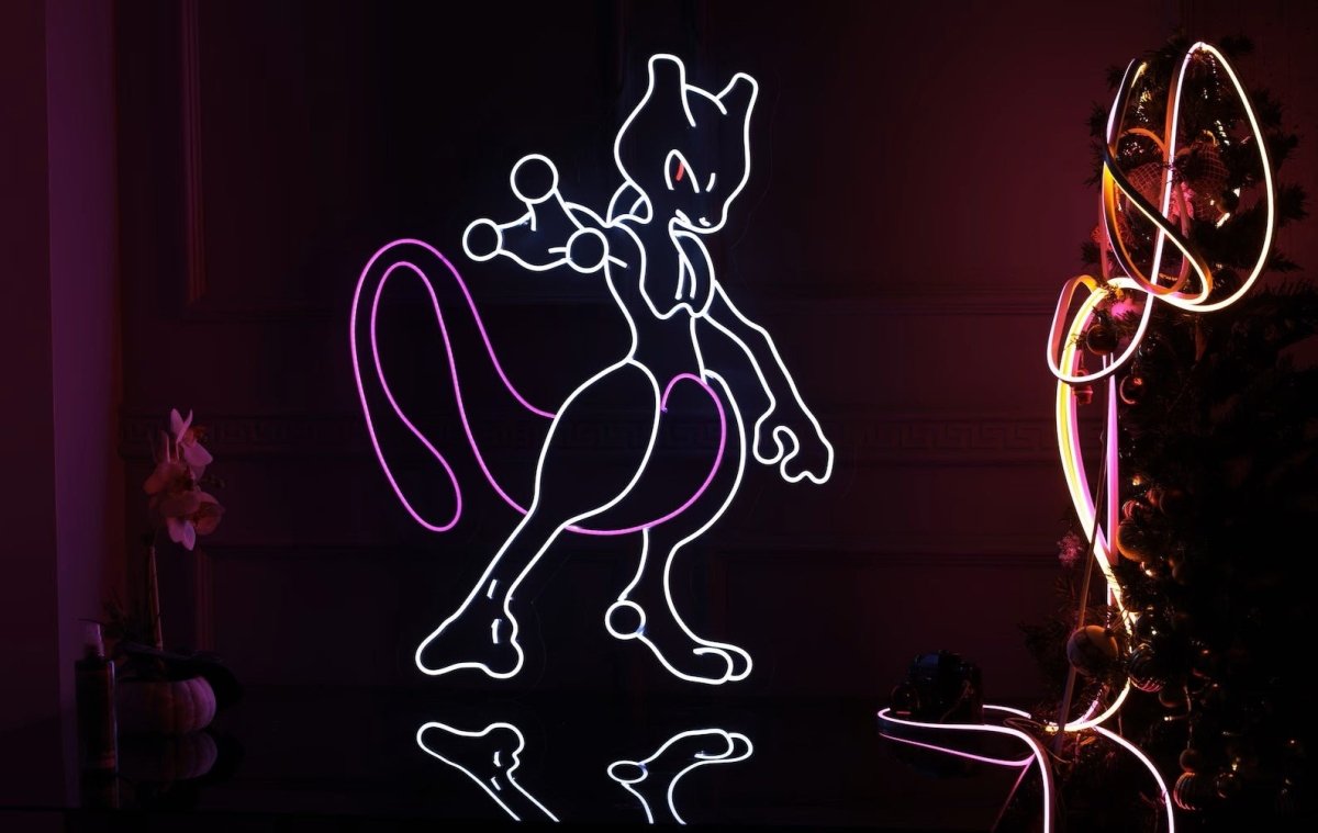 Mewtwo Neon Sign - Pokemon Light Up Sign Neon Sign