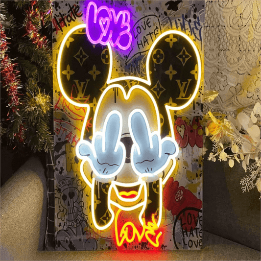 Mickey Mouse Neon Sign - Neon Artwork Neon Sign
