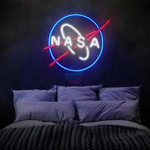 NASA Neon Sign - Light Up Signs For Bedroom Neon Sign