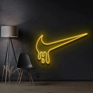 Nike LED Sign - Nike Drip Light Up Sign Yellow Neon Sign