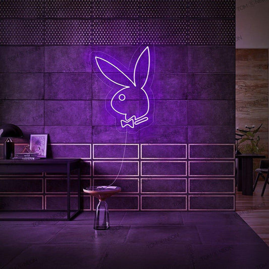 Playboy Bunny Led Sign - Led Bedroom Sign Purple Neon Sign