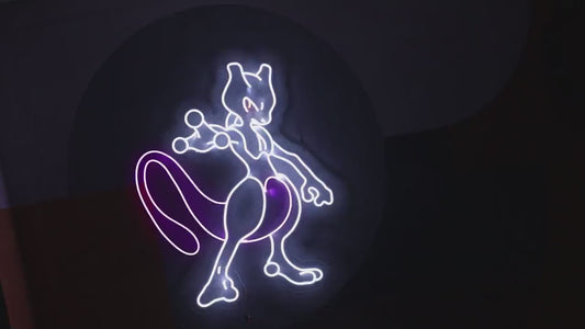 Mewtwo Neon Sign - Pokemon Light Up Sign Neon Sign