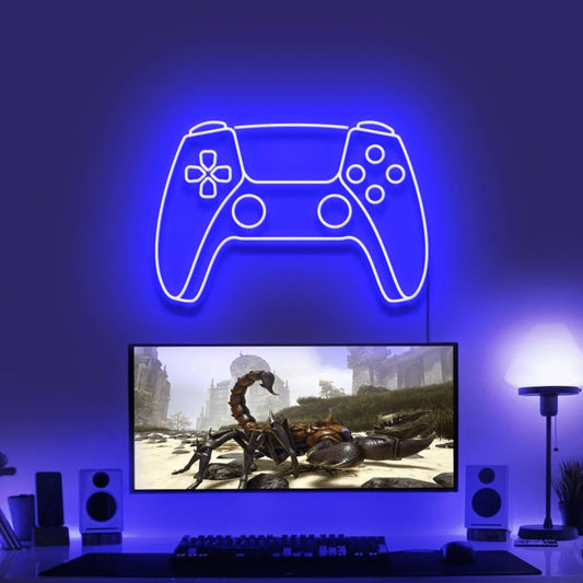 PS5 Controller Neon Sign - Neon Gaming Signs Blue Neon Sign