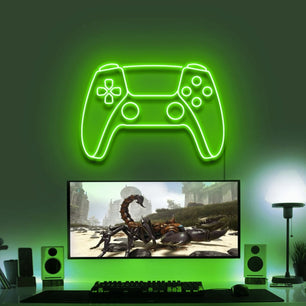 PS5 Controller Neon Sign - Neon Gaming Signs Green Neon Sign