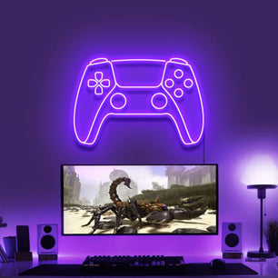 PS5 Controller Neon Sign - Neon Gaming Signs Purple Neon Sign