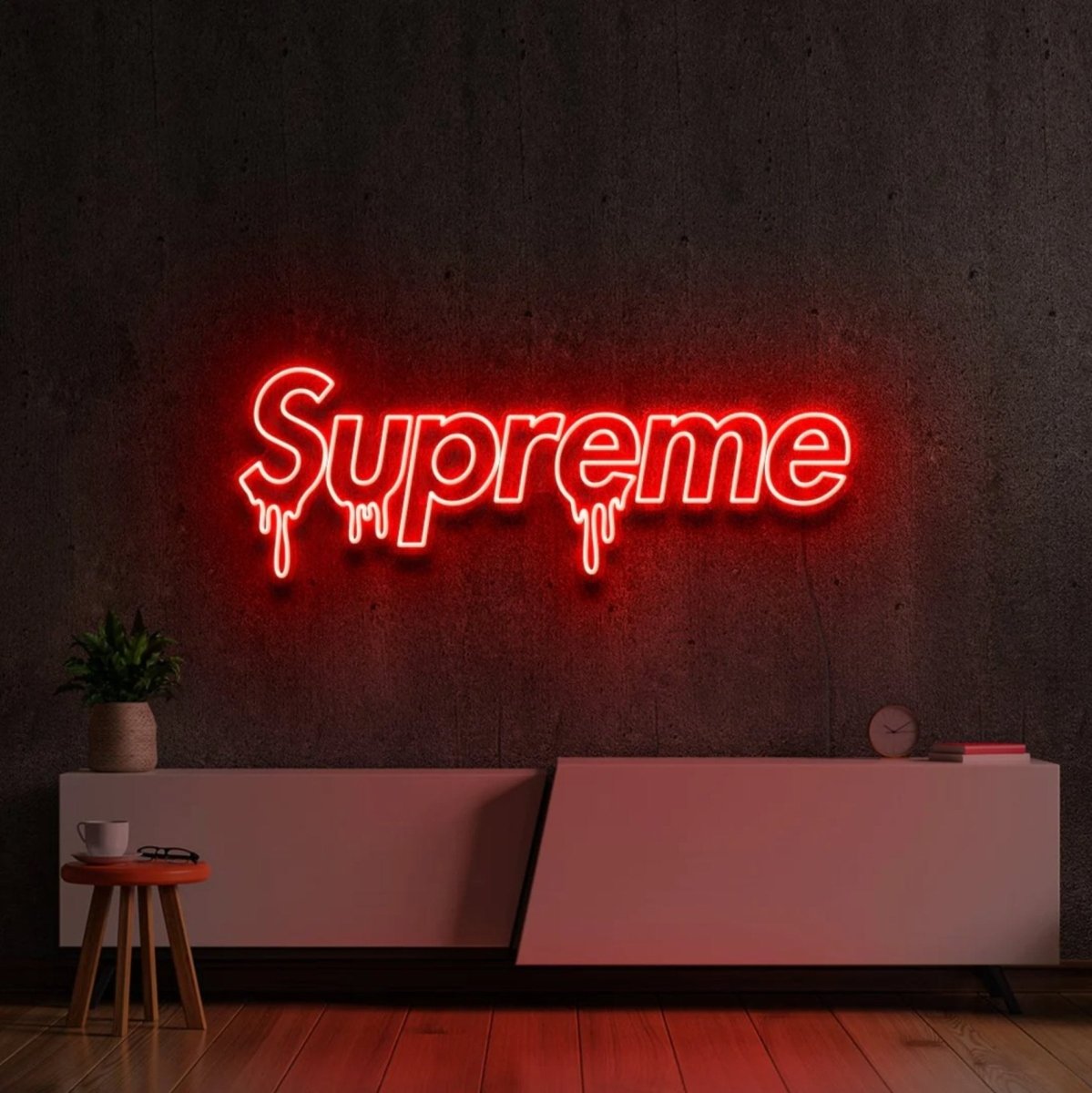 Supreme Neon Sign - Cool Neon Signs For Bedroom Red Neon Sign