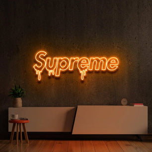 Supreme Neon Sign - Cool Neon Signs For Bedroom Orange Neon Sign