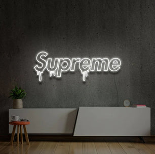 Supreme Neon Sign - Cool Neon Signs For Bedroom White Neon Sign