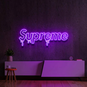 Supreme Neon Sign - Cool Neon Signs For Bedroom Purple Neon Sign
