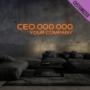 CEO Neon Sign - Custom Neon Sign for Business Orange Neon Sign