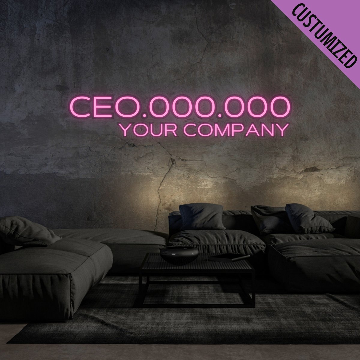 CEO Neon Sign - Custom Neon Sign for Business Pink Neon Sign