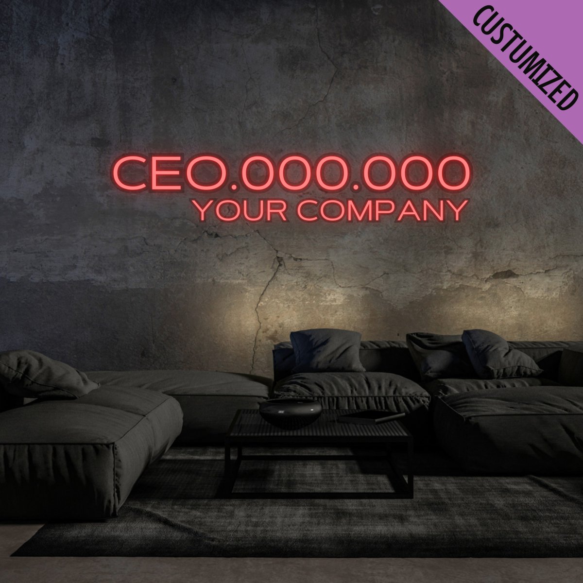 CEO Neon Sign - Custom Neon Sign for Business Red Neon Sign