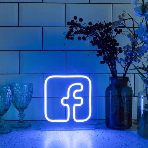 Facebook Logo Neon Sign - Iconic Neon Signs Neon Sign